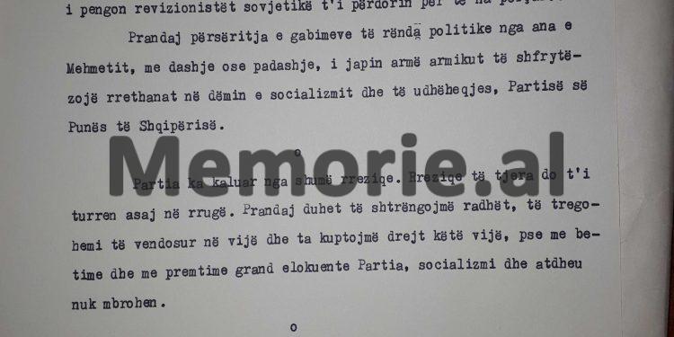 “Jo vetëm fejesa e djalit, por Mehmeti ka bërë gabime të tjera të rënda, si atëhere kur shkoi te ambasadori sovjetik dhe i tha për mua…”! / Dokumenti ‘Tepër sekret’, 13 nëntor ‘81