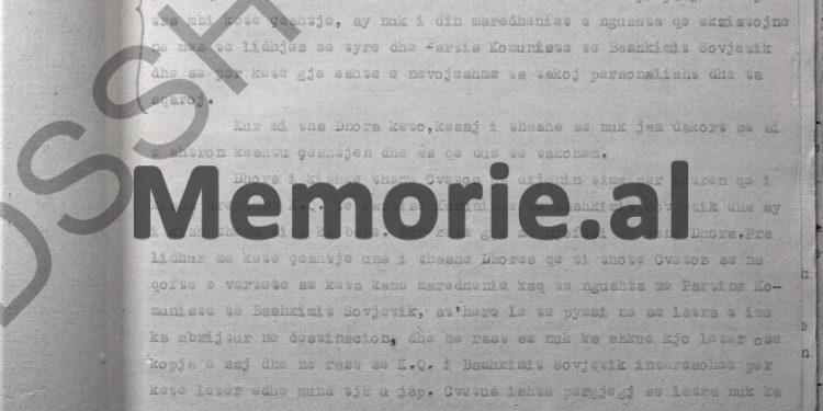 “Te shtëpia e Dhora Lekës, diplomati jugosllav Cveto, i tha Mitës; a e kuptoj tani Tuku se kush është Enveri dhe a e njohu atë…”? / Deponimi i Tuk Jakovës, janar ‘58
