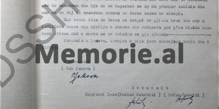 “Te shtëpia e Dhora Lekës, diplomati jugosllav Cveto, i tha Mitës; a e kuptoj tani Tuku se kush është Enveri dhe a e njohu atë…”? / Deponimi i Tuk Jakovës, janar ‘58