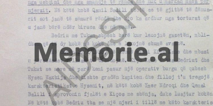 “Tukun nuk e lanë të takonte fëmijët dhe kur ata filluan të qanin, ai u tha; mos u dëshpëroni, se…”/ Raporti Punëtorit Operativ, Qani Tartale