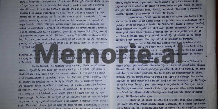 “Shoku Mehmet i ofendon rëndë njerëzit, siç bëri me ministrin Viktor Nushi e Nesip Ibrahimin, që e detyroi të qante, sepse…”/ Akuzat e Rita Markos në mbledhjen e Byrosë, 17 dhjetor ‘81