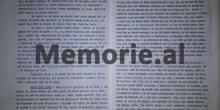 “Shoku Mehmet i ofendon rëndë njerëzit, siç bëri me ministrin Viktor Nushi e Nesip Ibrahimin, që e detyroi të qante, sepse…”/ Akuzat e Rita Markos në mbledhjen e Byrosë, 17 dhjetor ‘81
