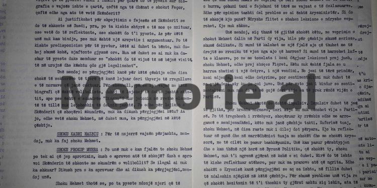 “Ka lajkaxhinj, në një mbledhje dikush ishte shprehur se; këtë e ka thënë strategu i madh i Shqipërisë, shoku Mehmet Shehu dhe…”! / Akuzat e Enverit në mbledhjen e Byrosë, 17 dhjetor ‘81
