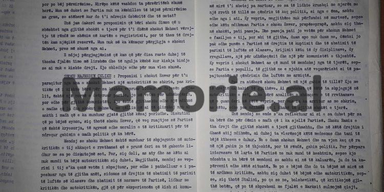 “Mehmet, ti nuk je armik i Partisë dhe nesër, mund të flasësh pas meje, prandaj sot gjithë natën…”/  ‘Këshillat’ e Enverit në mbyllja e mbledhjes së Byrosë, 17 dhjetor ‘81