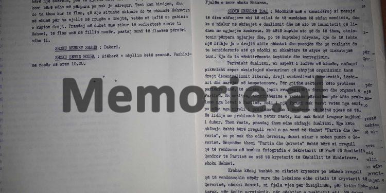 “Mehmet, ti nuk je armik i Partisë dhe nesër, mund të flasësh pas meje, prandaj sot gjithë natën…”/ ‘Këshillat’ e Enverit në mbyllja e mbledhjes së Byrosë, 17 dhjetor ‘81
