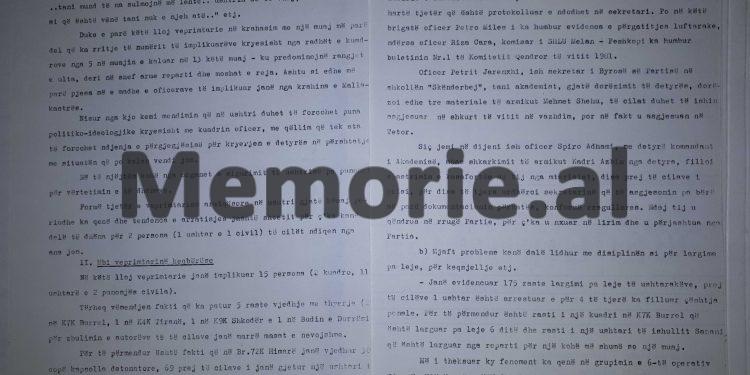 “Sipas një të dhëne të Sigurimit, komandanti i Korpusit të Shkodrës, është në shërbim të UDB-së…”! / Letra për Komitetin Qendror, tetor ‘82