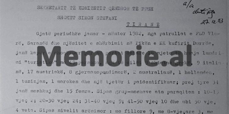 “Një shtetas italian në Kakome dhe tjetri i paidentifikuar në Karaburun, u asgjësuan nga rojet tona kufitare, pasi…”/ Relacioni i ministrit Hekuran Isai, nëntor ‘82