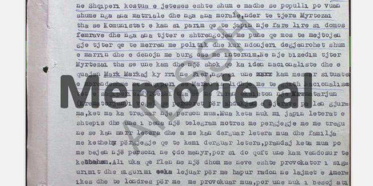 “Myrtezai tha se: po më riatdhesuan në Jugosllavi, do kërkoj të shkoj në Gjermaninë Perëndimore dhe atje do shkruaj një libër kundër…”!/ Raporti i “Besniku”-t  nga Kampi  i Semanit