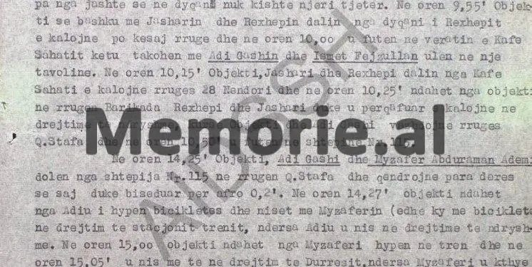 “Myrtezai do takohej në Durrës me emigrantin jugosllav Qerim Jakupin, agjent i mundshëm i UDB-së, që shkoi te legata turke…”/ Raporti i rezidentes “Rozmaria”