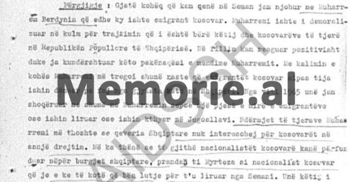 “Unë thashë se, Kapllan Resuli është arrestuar se ka thënë që: kosovarët të mos kenë shpresë nga Shqipëria për çlirimin e tyre….”/ Deponimet e Myrteza Bajraktarit, dhjetor ‘70