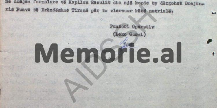 “Myrtezai është shoku më i ngushtë i Kapllan Resulit, ai është në dijeni se ky do arratiset në Jugosllavi dhe e ka porositur…”/ Raporti i “Patriotit”, tetor ‘70