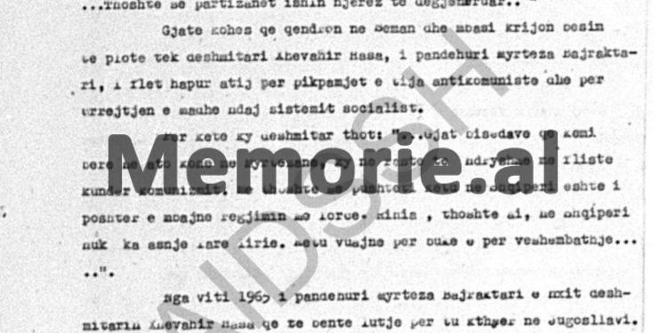 “Myrteza Bajraktari flet hapur kundra partisë dhe i thotë dëshmitarit Halit Llazana, se; më mirë të përfundoj si vagabond në Turqi, se sa të vuaj në Shqipëri…”/ Procesi hetimor, dhjetor ‘70