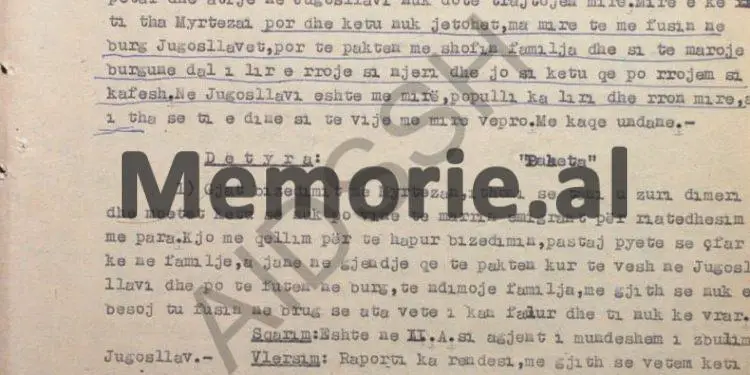 “Myrteza Bajraktari thotë se në Jugosllavi ka mirëqenie dhe liri fjale, ndërsa këtu populli vuan edhe për bukën e gojës, si pasojë…”!/ Raporti i “Korabi”-t