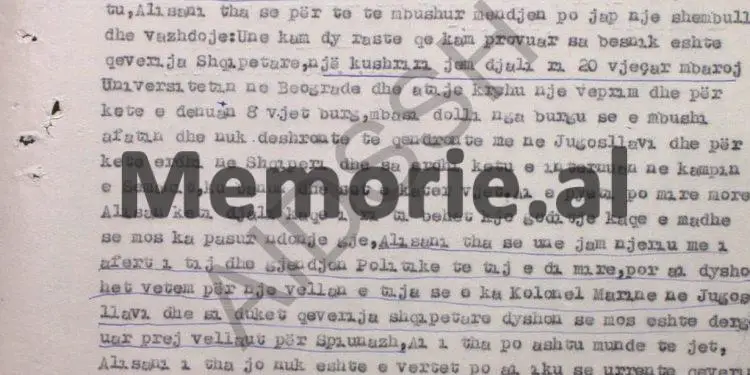 “Në Kampin e Semanit, Myrteza Bajraktari tha se: legata jugosllave e ka marrë vesh ngjarjen e plagosjes, pasi ajo nuk ruan lopët e dhitë, por…”! / Deponimet e bashkëpunëtorit “Paketa”!