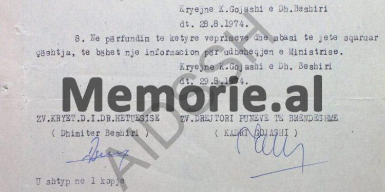 “Të pyetet Punëtori Operativ, Vehip Proda, se kush ja ka dhënë dokumentet sekrete gruas së Myrteza Bajraktarit, pasi…”! / Analiza e Drejtorisë së Sigurimit të Tiranës, në ’74-ën