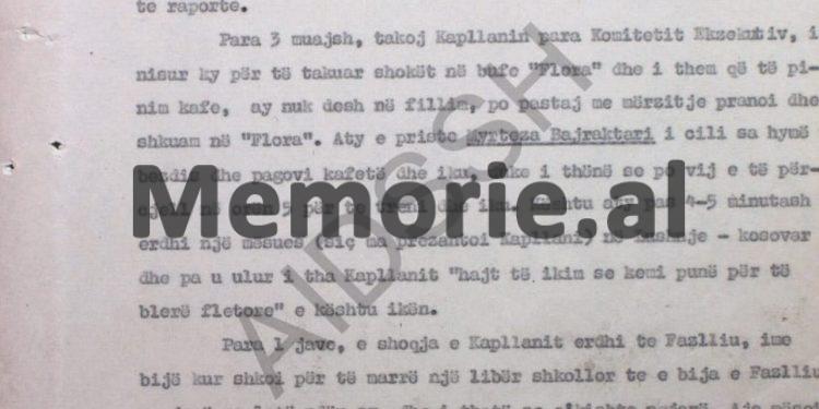 “Faslli Haliti, bën harxhime të shumta, dreka e darka me mish, raki e verë, pi cigare ‘Diamant’, ka blerë kostum të ri, me jelek, biçikletë kineze të re…”/ Raporti i “Patrioti”-t