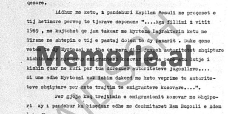 “Myrteza Bajraktari flet hapur kundra partisë dhe i thotë dëshmitarit Halit Llazana, se; më mirë të përfundoj si vagabond në Turqi, se sa të vuaj në Shqipëri…”/ Procesi hetimor, dhjetor ‘70