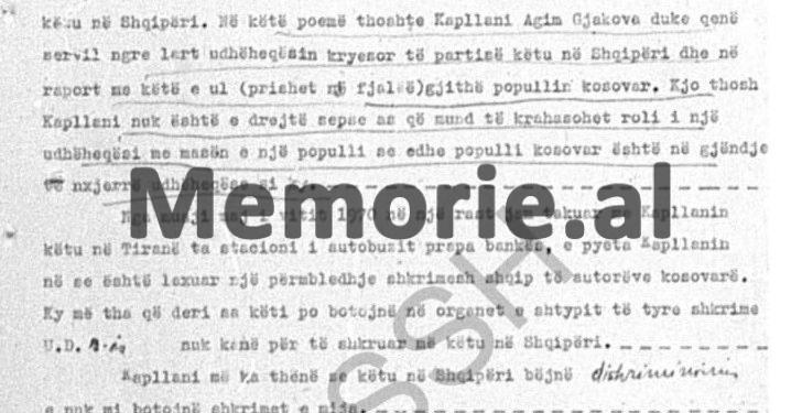 “Unë thashë se, Kapllan Resuli është arrestuar se ka thënë që: kosovarët të mos kenë shpresë nga Shqipëria për çlirimin e tyre….”/ Deponimet e Myrteza Bajraktarit, dhjetor ‘70