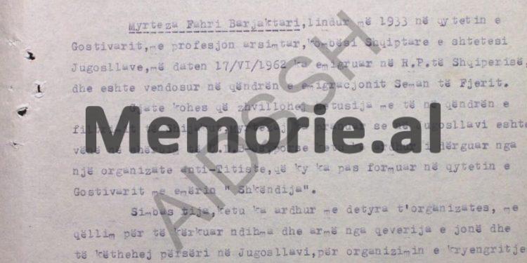 “Në kampin e Çermës, emigranti L.J., nga Dibra e Madhe, me pseudonimin ‘Molla’, tha për Myrteza Bajraktarin…”! / Dokumenti i kolonelit të Sigurimit