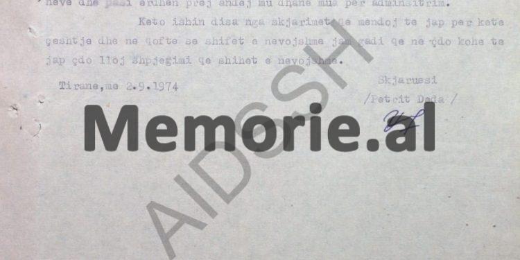 “Të pyetet Punëtori Operativ, Vehip Proda, se kush ja ka dhënë dokumentet sekrete gruas së Myrteza Bajraktarit, pasi…”! / Analiza e Drejtorisë së Sigurimit të Tiranës, në ’74-ën