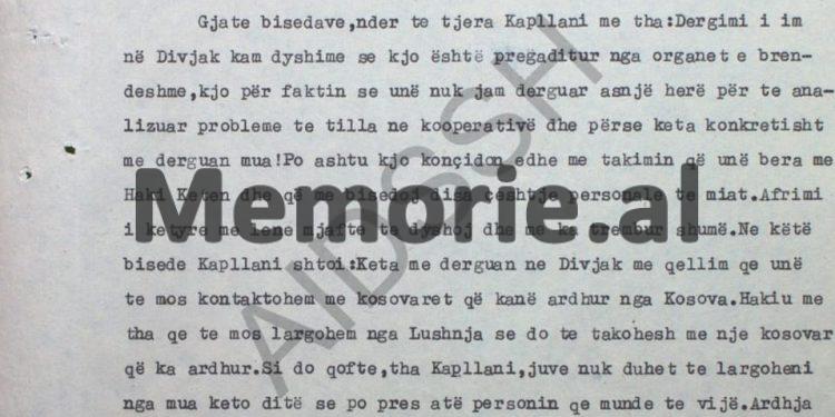 “Myrtezai është shoku më i ngushtë i Kapllan Resulit, ai është në dijeni se ky do arratiset në Jugosllavi dhe e ka porositur…”/ Raporti i “Patriotit”, tetor ‘70