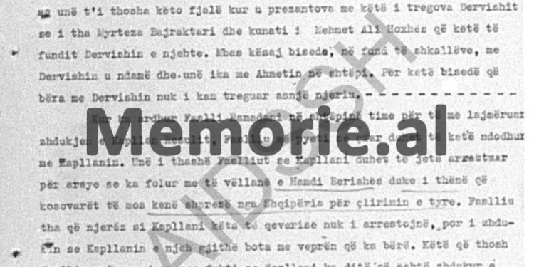 “Unë thashë se, Kapllan Resuli është arrestuar se ka thënë që: kosovarët të mos kenë shpresë nga Shqipëria për çlirimin e tyre….”/ Deponimet e Myrteza Bajraktarit, dhjetor ‘70
