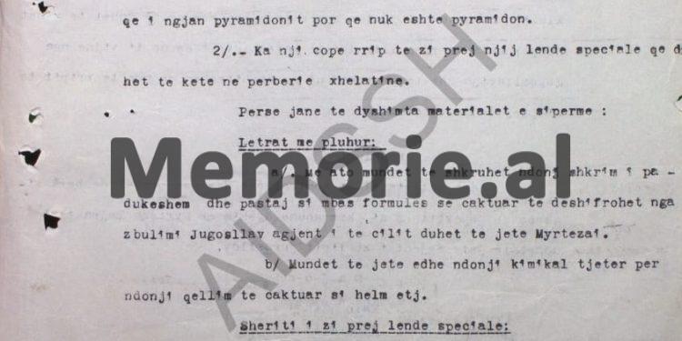 Relacioni i majorit të Sigurimit: “Myrteza Bajraktarit i’u gjet një kimikat, me të cilin mund të dëshifrohen detyrat e dhëna nga UDB-ja…”/ Si survejohej emigranti “jugosllav” në kampin e Semanit