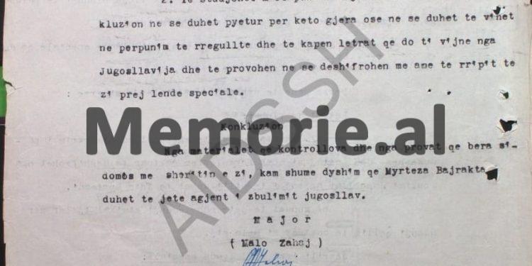 Relacioni i majorit të Sigurimit: “Myrteza Bajraktarit i’u gjet një kimikat, me të cilin mund të dëshifrohen detyrat e dhëna nga UDB-ja…”/ Si survejohej emigranti “jugosllav” në kampin e Semanit