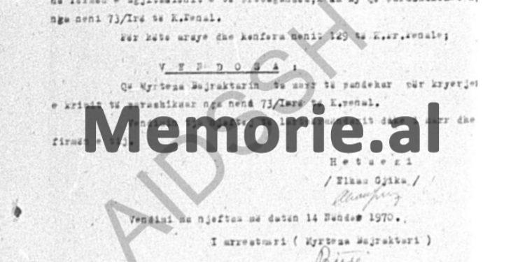 “Pasi më mbajtën në qendrën e filtrimit në Shijak, unë mendoja se këtu në Shqipëri do të jetoja i lirë, por kur…”/ Deponimet e Myrteza Bajraktarit, Tiranë 1970
