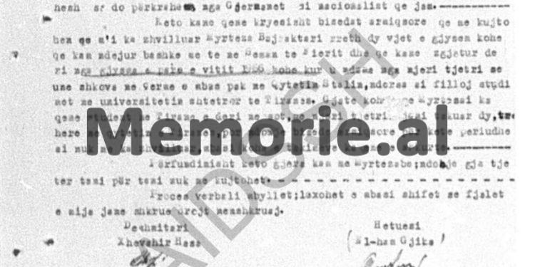 “Myrtezai më thoshte; s’duhet të presim nga Shqipëria, pasi këta ja lanë vetë Kosovën Titos, që gjatë luftës dhe brigadat partizane të Enver Hoxhës…”!/ Denoncimi në procesin hetimor, Tiranë 1970