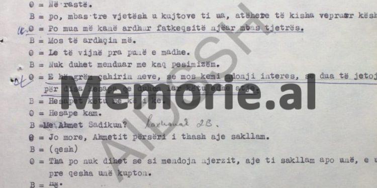 “Më thirri njëherë Skënder Backa, tek holli i Hotel ‘Dajti’-t dhe pasi pimë nja shtatë a tetë gota, më tha….”/ Përgjimet e bisedës së Myrteza Bajraktarit, me “Ylli”-n, në ’80-ën