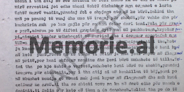 “Selim Kelmendi tha se: kur ta marrin vesh vëllezërit e mi që më kanë arrestuar, këta do ja shohin sherin ambasadave të tyre jashtë…”/ Denoncimi i “Shkëlzenit” në ’83-in, nga qelitë e Krujës