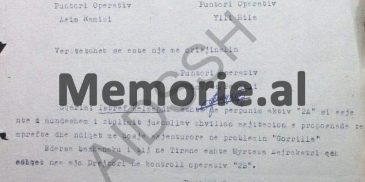 “Pas arrestimit të Selim Kelmendit, Myrtezai shkoi në Fushë-Krujë, takoi mësuesin me emrin Nysret, të cilin, Estref Kelmendi, tha se do e zhdukte fizikisht, pasi…”/ Raporti i ‘B. p’. “Furtuna”, në ’83-in