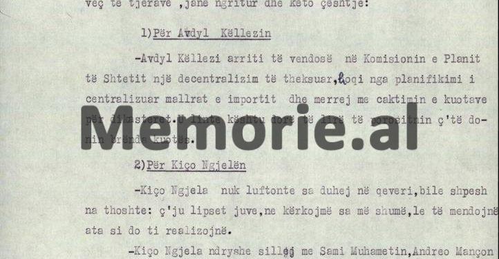 “Ministri ju thoshte atyre që do të dilnin jashtë me shërbim, se: ‘ju e dini numrin e këmbës së gruas dhe vajzave të mija’, me qëllim që ata t’i sillnin…”/ Raporti i vitit 1975, për “Grupin e Ekonomisë”