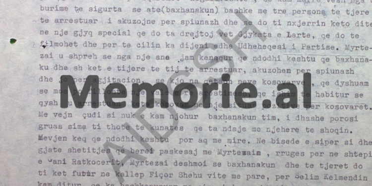“Qypi” dhe “Pjata” ndahen, kurse objekti me “Bretkosën”, takohen me dy vajza të reja, njera e gjatë rreth 1 e 60, pak e shëndoshë, me flokët bisht kali…” / Raporti vëzhgimit i “Gama”, Tiranë, 1985