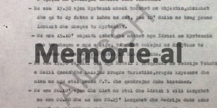 “Myrtezai dhe Skënder Backa, ish-oficeri i Ministrisë së Brendshme, që merrej me kosovarët, ndiqen si agjentë të UDB-së, pasi me Kapllan Resulin…”/ Raporti sekret i shefit të Sigurimit, Nuro Sako, në ’86-ën