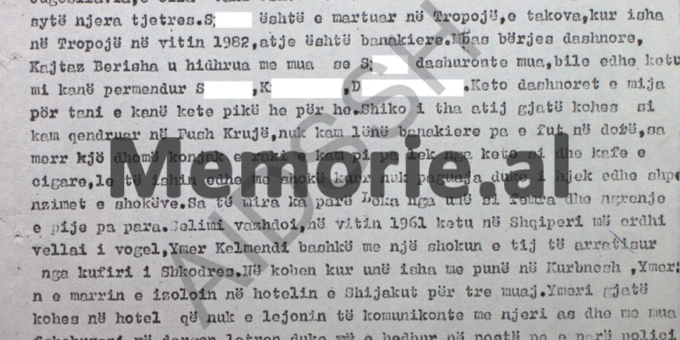 “Selim Kelmendi tha se: kur ta marrin vesh vëllezërit e mi që më kanë arrestuar, këta do ja shohin sherin ambasadave të tyre jashtë…”/ Denoncimi i “Shkëlzenit” në ’83-in, nga qelitë e Krujës