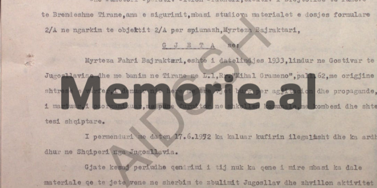 “Shefqet Kelmendi tregoi se, planin që kishte bërë me Selim Kelmendin për atentatin ndaj Enver Hoxhës, ja thanë edhe Myrtezait…”/ Relacioni i zv/Drejtorit të Sigurimit, Dashamir Bimi, në ’86-ën