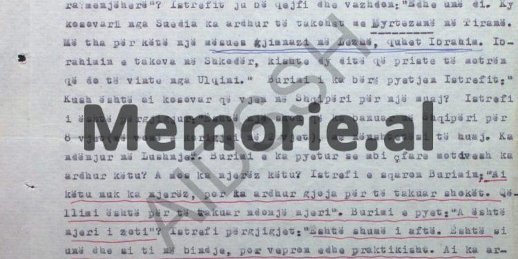 “Pas arrestimit të Selim Kelmendit, Myrtezai shkoi në Fushë-Krujë, takoi mësuesin me emrin Nysret, të cilin, Estref Kelmendi, tha se do e zhdukte fizikisht, pasi…”/ Raporti i ‘B. p’. “Furtuna”, në ’83-in