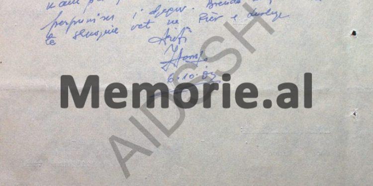 “Rezulton se ish-bashkpunëtori ‘Paketa’, (M.S.). që survejonte Myrteza Bajraktarin, në Seman, ka dalë dëshmitar në vitin 1981 dhe…”/ Relacioni sekret i Shefit të Sigurimit, Nasho Gjinopulli, në ’83-in