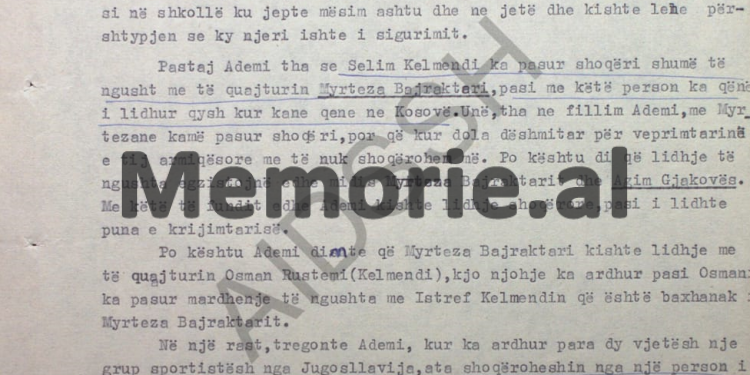 “Selim Kelmendi tha se kemi pasur antipati për udhëheqësin kryesor dhe bisedat për atentatin ndaj tij, i kemi bërë në 1971-in…”/ Deponimet e “Shkëlzenit”, për bisedat në qelitë e Krujës, në 83-in