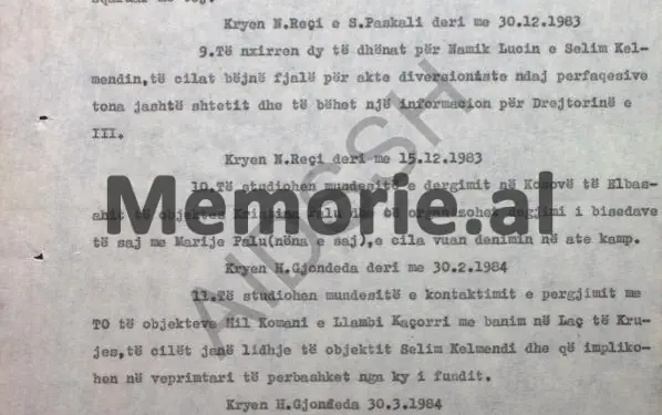 “Të nxirren të dhënat për N. Lucin e S. Kelmendin, për aktet diversioniste ndaj përfaqësive tona jashtë…” / Raporti sekret i Sigurimit në ’83-in, për ‘grupin’ që do vriste Enver Hoxhën në Krujë