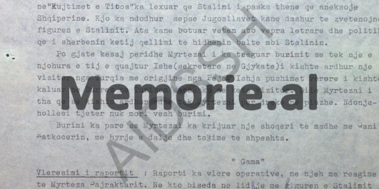 “Myrtezai dhe Skënder Backa, ish-oficeri i Ministrisë së Brendshme, që merrej me kosovarët, ndiqen si agjentë të UDB-së, pasi me Kapllan Resulin…”/ Raporti sekret i shefit të Sigurimit, Nuro Sako, në ’86-ën