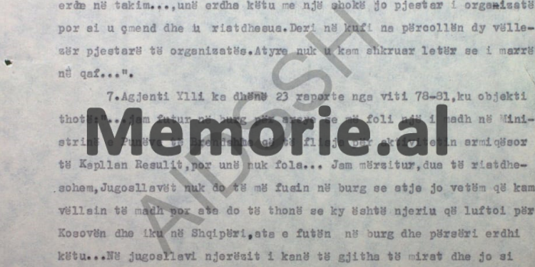 “Shefqeti tha se: pas marrjes së detyrave nga punonjësi i ambasadës jugosllave, Qamil Muhaxhiri, për vrasjen e Enver Hoxhës, unë bisedova me…”/ Raporti i Punëtorit  Operativ, Oltjon Frashëri, në ’83-in