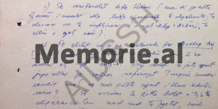 “Rexhep Ayn Lajçi, duhet të jetë agjent i Zbulimit Jugosllav që vepron nëpërmjet Turqisë kundër vendit tonë, prandaj, Aishe Sh. dhe Sterjo Spase…”/ Udhëzimet e shefit të Sigurimit në ’83-in