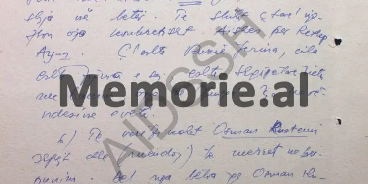 “Rexhep Ayn Lajçi, duhet të jetë agjent i Zbulimit Jugosllav që vepron nëpërmjet Turqisë kundër vendit tonë, prandaj, Aishe Sh. dhe Sterjo Spase…”/ Udhëzimet e shefit të Sigurimit në ’83-in