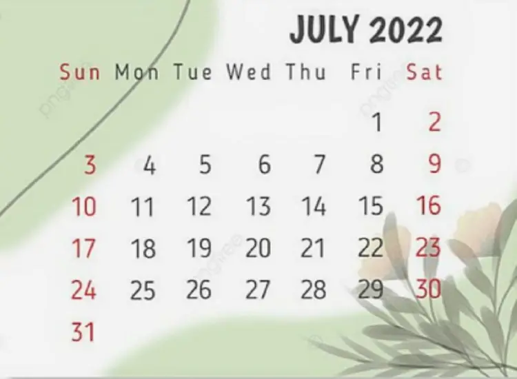Historical Calendar 05 July