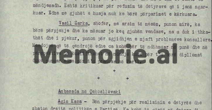 Zbulohet relacioni sekret: “S. Ramaj, njeh gjuhën austriake, M. Shaqiri, nuk është i përgatitur, por ka vullnet, V. Uka, shofer kapriçoz, M. Hazbiu, i vetëkënaqur dhe…”/ Karakteristikat e 50 diplomatëve, në ’79-ën