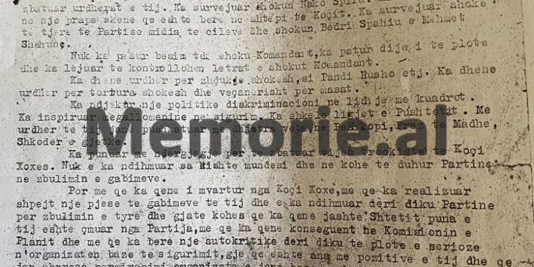 “Nesti ka pushkatuar njerëz pa gjyq në Dibër, Shkodër e Tiranë, ka urdhëruar tortura e zhdukje shokësh, si Pandi Rusho, kurse Kopi Nikos, i vdiq njëri…”/ Zbulohet ‘dosja e zezë’ e Sigurimit, në 1945 – ‘49