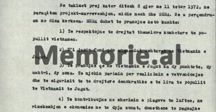 Relacioni sekret i zv/ministrit Ksenofon Nushi, dhjetor ‘72: “Ambasadori vietnamez në Tiranë, më njoftoi për bisedimet në Paris, por unë i thashë të kenë kujdes, pasi SHBA-ës, janë të pabesë dhe…”/